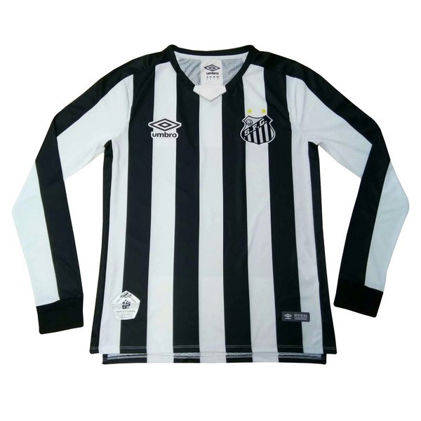 Maillot Football Santos Exterieur ML 2019-20 Noir Blanc